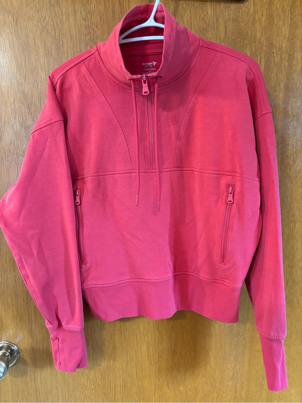 Old Navy Women's Deep Pink Half-Zip Pullover Sweater